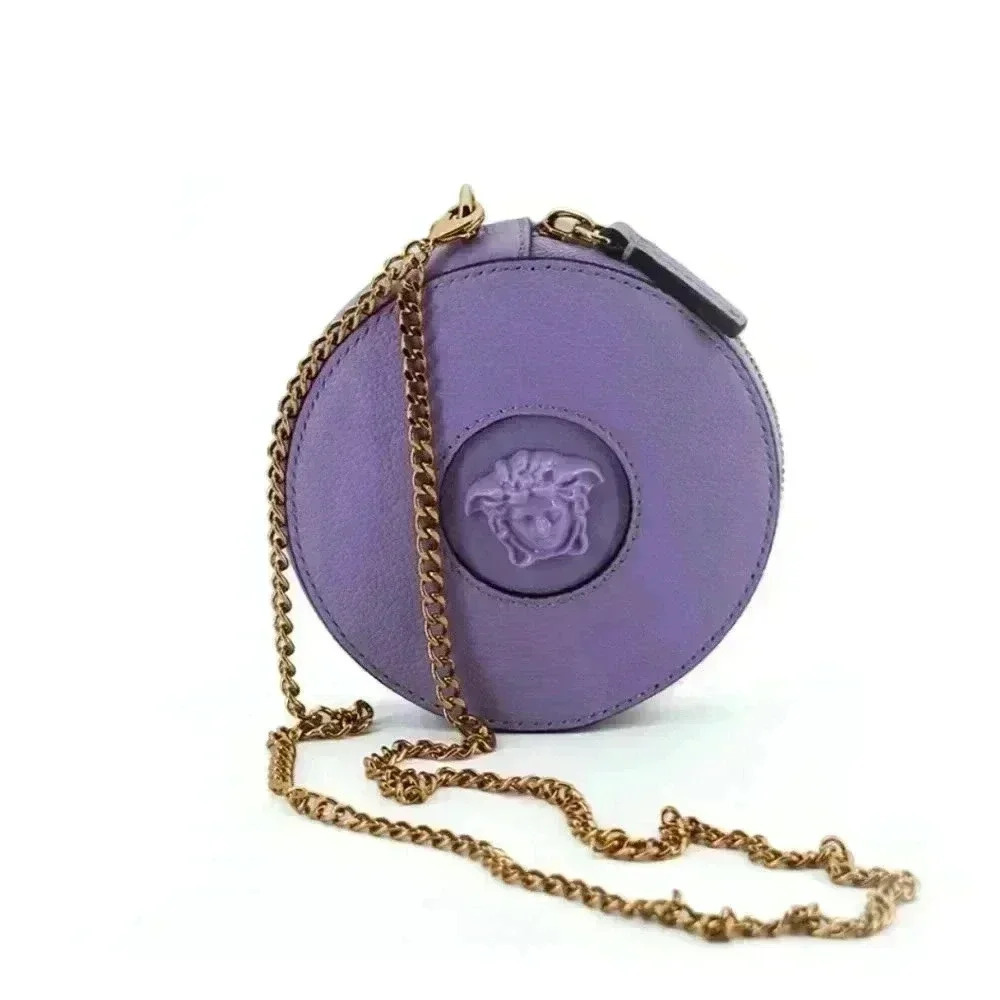 NWT VERSACE PURPLE CALF LEATHER MINI BAG